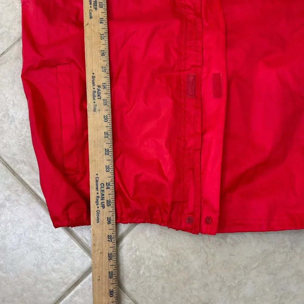 REI Co-op Rain Jacket Men’s M  Hooded Waterproof Rain Shell Packable zip snap +
